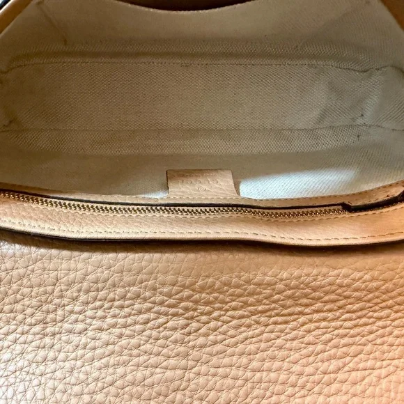 Gucci Tan Leather SoHo Flap Crossbody Bag - Picture 10 of 15